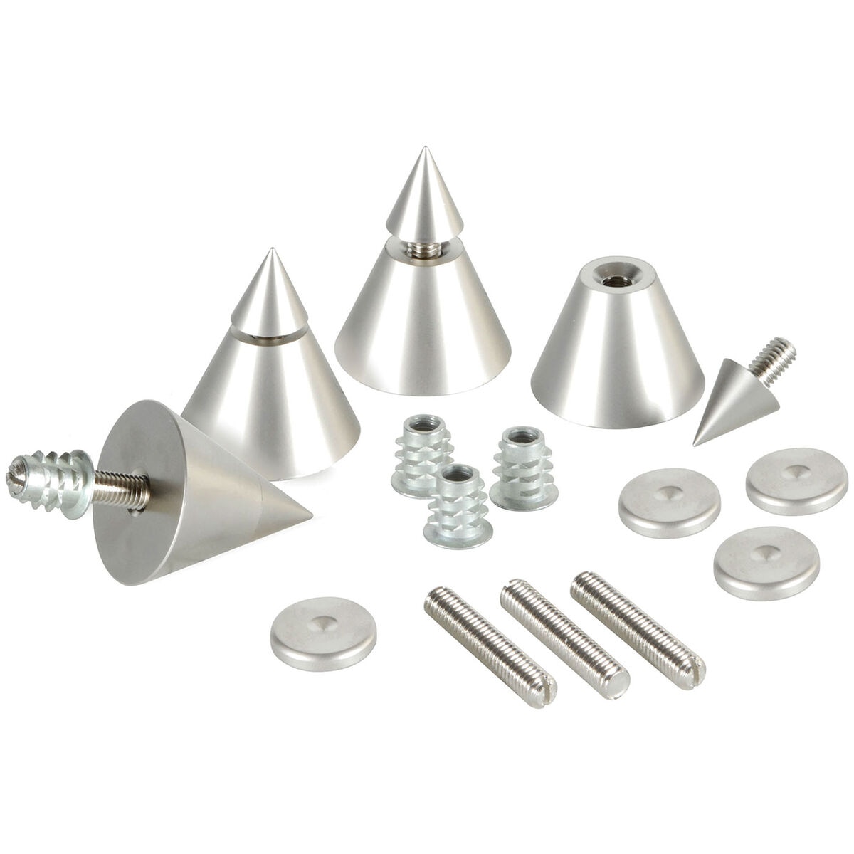 THE SPICULE DIA 6084本針セット Dayton Audio DSS4-SN Satin Nickel Speaker Spike Set 4 Pcs.